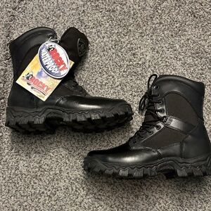 Rocky Black Waterproof Tactical Lace-Up Boots size 9.5